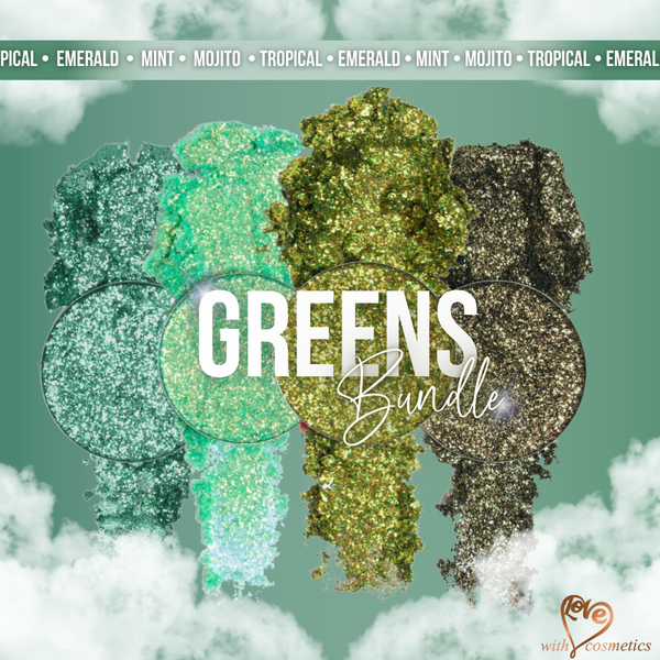 Greens Pressed Glitter Bundle